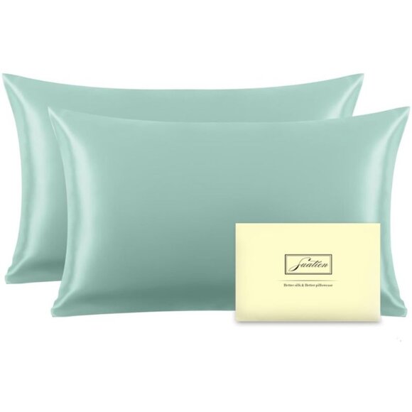 Mulberry Silk Standard Pillowcase Set - Sage Green - Picture 1 of 7